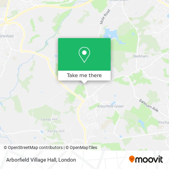 Arborfield Village Hall map