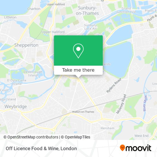 Off Licence Food & Wine map