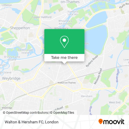 Walton & Hersham FC map