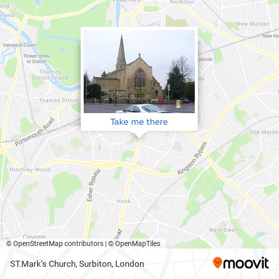 ST.Mark's Church, Surbiton map