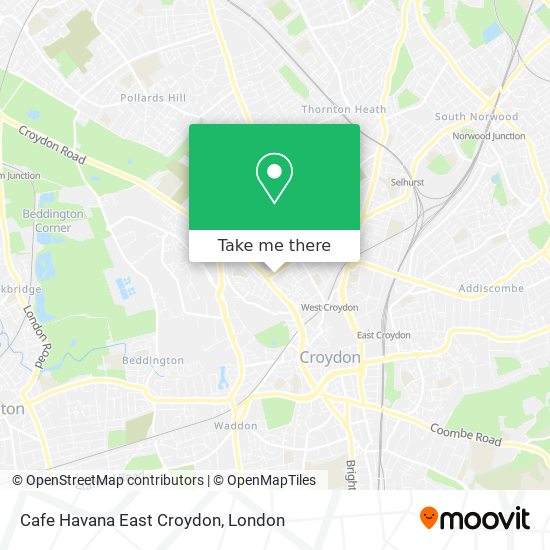 Cafe Havana East Croydon map