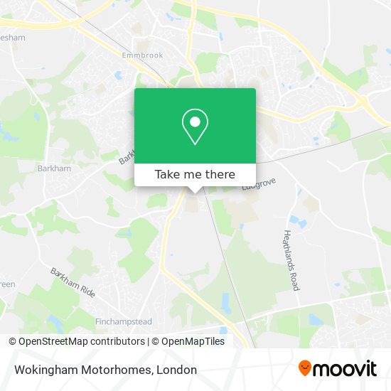Wokingham Motorhomes map