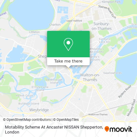 Motability Scheme At Ancaster NISSAN Shepperton map