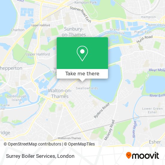 Surrey Boiler Services map