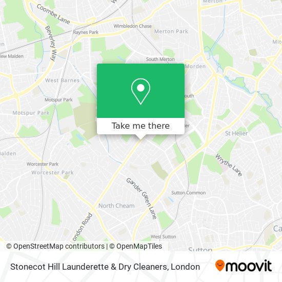Stonecot Hill Launderette & Dry Cleaners map