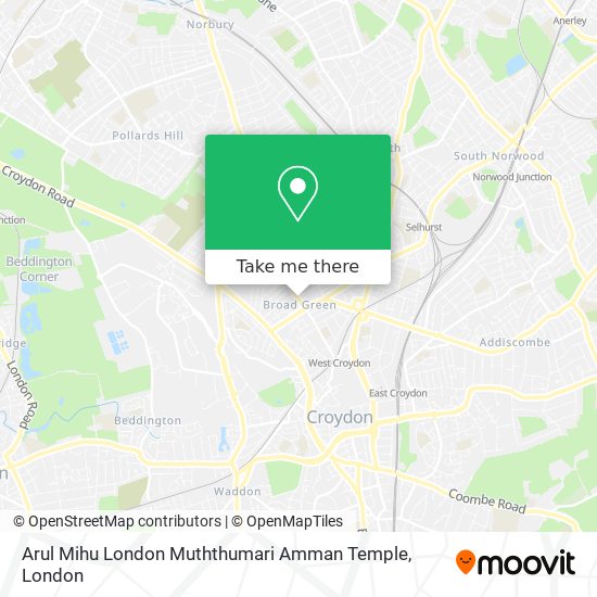 Arul Mihu London Muththumari Amman Temple map