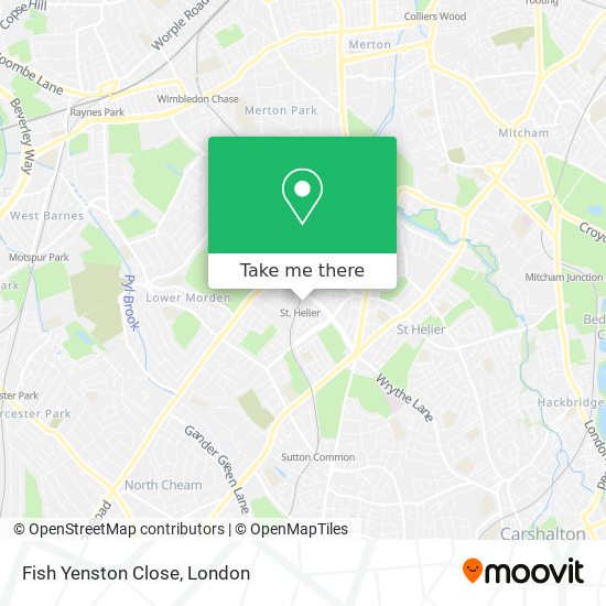 Fish Yenston Close map
