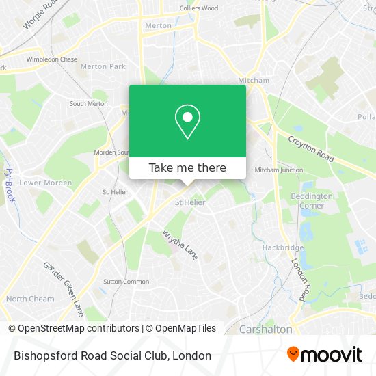 Bishopsford Road Social Club map