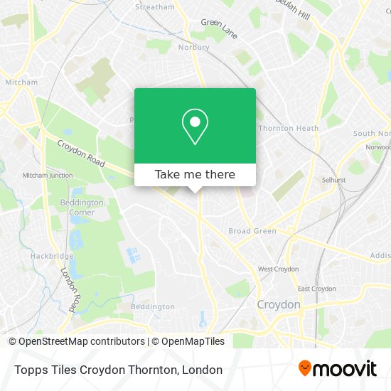 Topps Tiles Croydon Thornton map