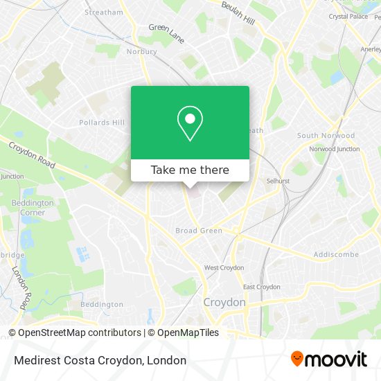 Medirest Costa Croydon map