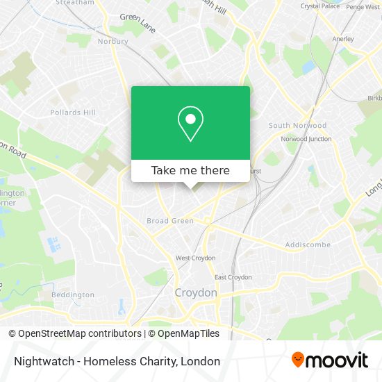 Nightwatch - Homeless Charity map
