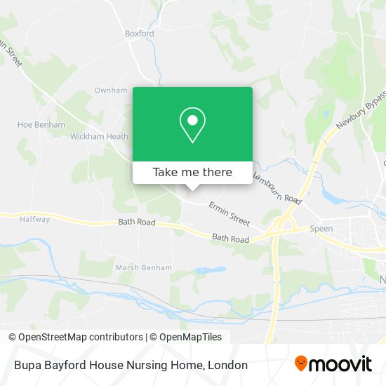 Bupa Bayford House Nursing Home map