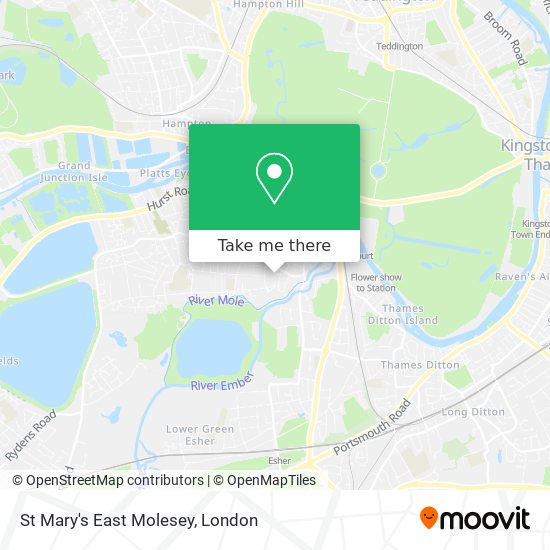 St Mary's East Molesey map