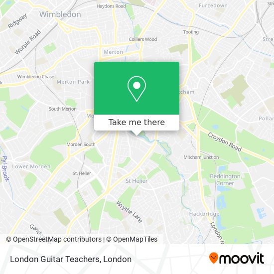 London Guitar Teachers map