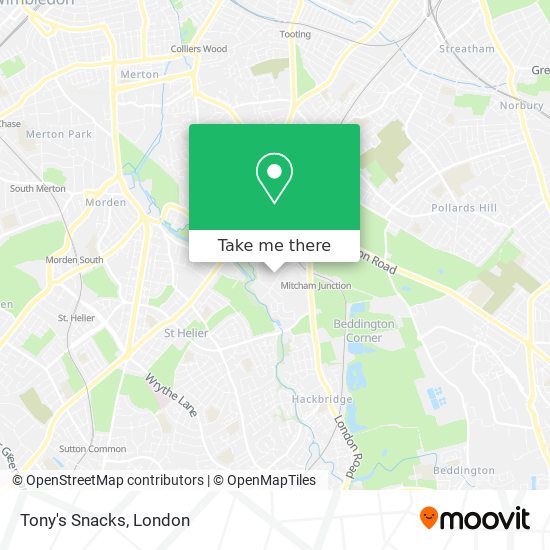 Tony's Snacks map