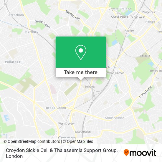 Croydon Sickle Cell & Thalassemia Support Group map