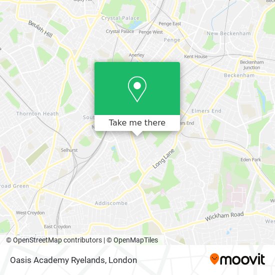 Oasis Academy Ryelands map