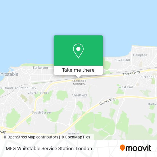 MFG Whitstable Service Station map