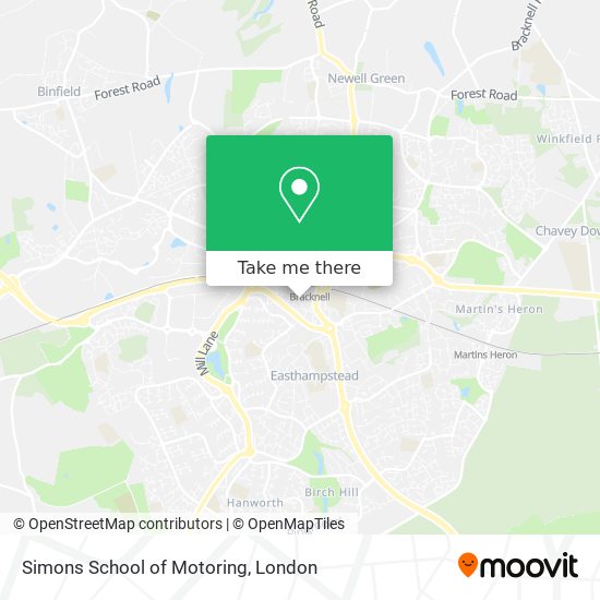 Simons School of Motoring map