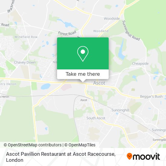 Ascot Pavillion Restaurant at Ascot Racecourse map