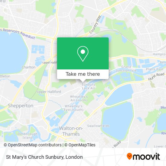 St Mary's Church Sunbury map