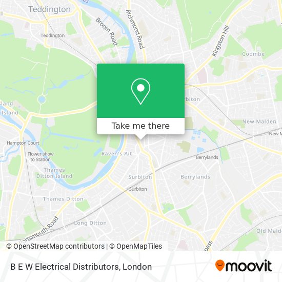 B E W Electrical Distributors map