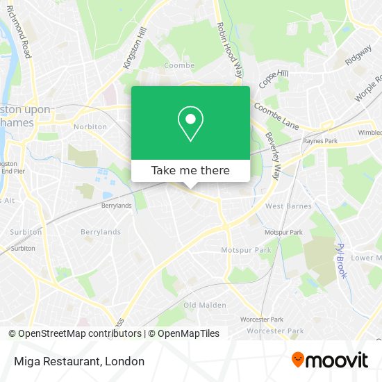 Miga Restaurant map