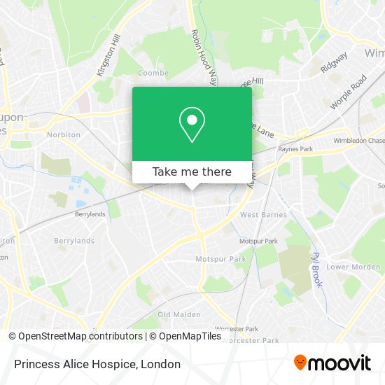 Princess Alice Hospice map