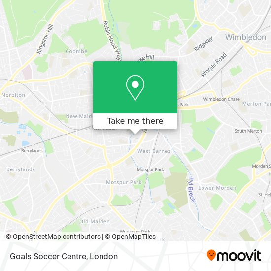 Goals Soccer Centre map