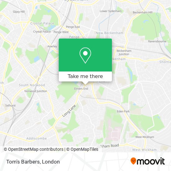 Tom's Barbers map