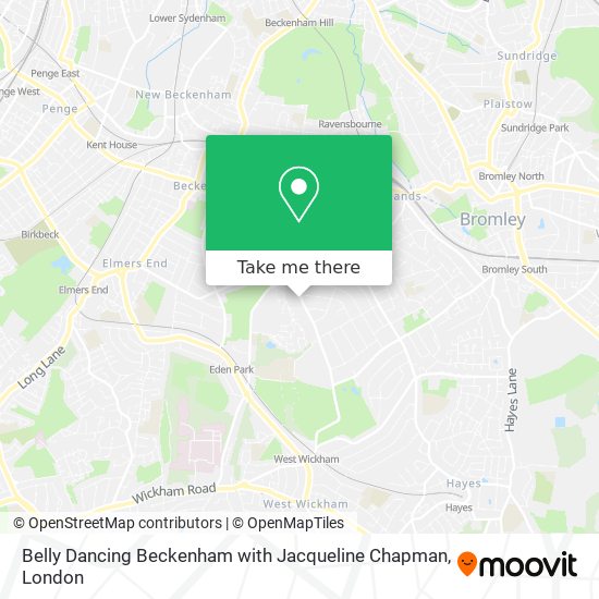 How to get to Belly Dancing Beckenham with Jacqueline Chapman in Park