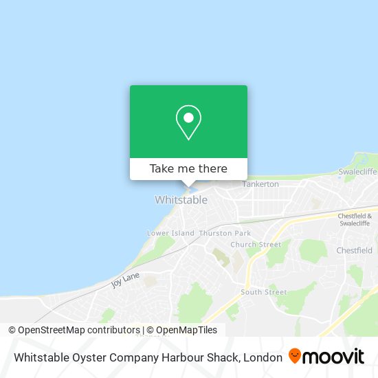 Whitstable Oyster Company Harbour Shack map