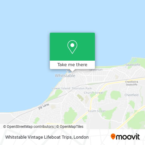 Whitstable Vintage Lifeboat Trips map