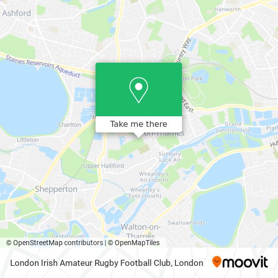 London Irish Amateur Rugby Football Club map