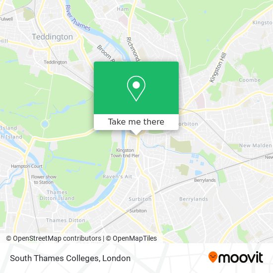 South Thames Colleges map