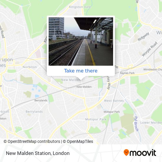New Malden Station map