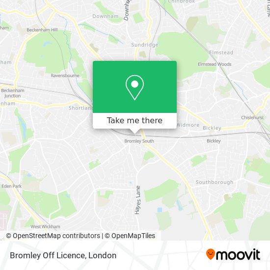 Bromley Off Licence map