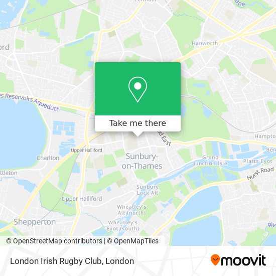 London Irish Rugby Club map