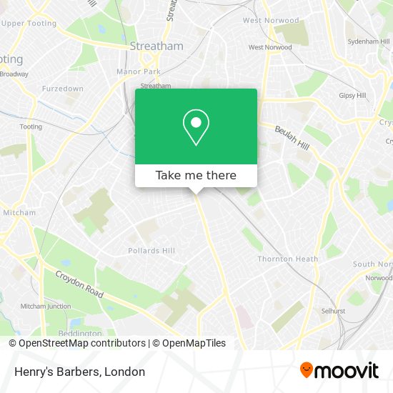 Henry's Barbers map