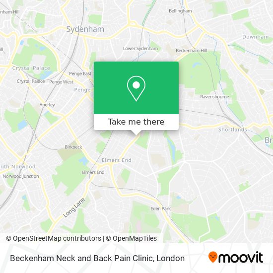 Beckenham Neck and Back Pain Clinic map