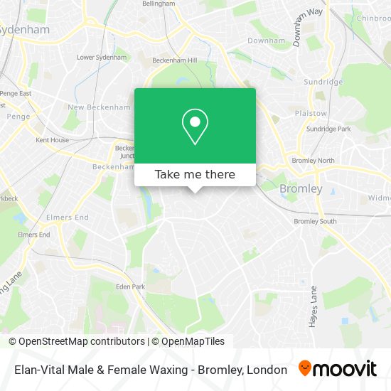 Elan-Vital Male & Female Waxing - Bromley map