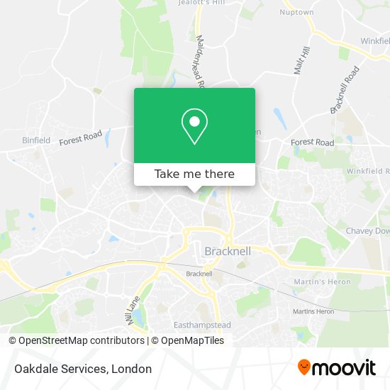 Oakdale Services map
