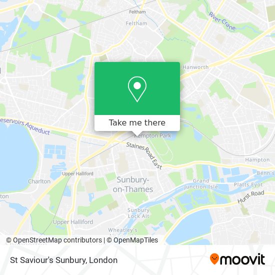 St Saviour's Sunbury map