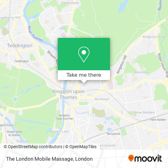 The London Mobile Massage map