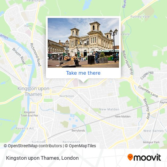 Kingston upon Thames map