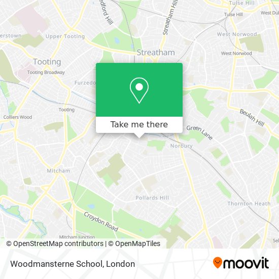 Woodmansterne School map