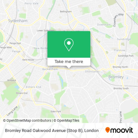 Bromley Road Oakwood Avenue (Stop B) map