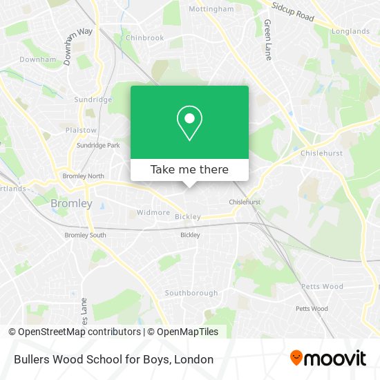 Bullers Wood School for Boys map