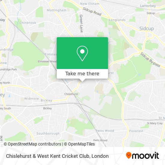 Chislehurst & West Kent Cricket Club map