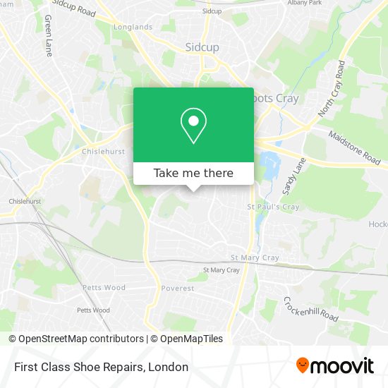 First Class Shoe Repairs map